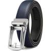 image:imageCHAOREN Mens Dress Belt  Ratchet Belt Leather 1 14 Comfort Click  Perfect Companion to Mens Dress ShoesSilver  Navy Blue