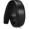 image:imageCHAOREN Ratchet Belt Replacement Strap 1 38 Leather Belt Strap for 40MM Slide Click BuckleLitchi Black