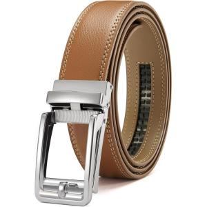 image:imageCHAOREN Click Belts for Men  Mens Ratchet Belt 1 38 for Dress Pants  Perfect Companion to Mens OxfordsLight Brown