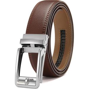 image:imageCHAOREN Click Belts for Men  Mens Ratchet Belt 1 38 for Dress Pants  Perfect Companion to Mens OxfordsSilver  Dark Brown