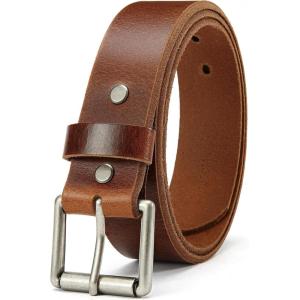 image:imageCHAOREN Full Grain Leather Belts for Men  Brown Belt for Jeans  Timeless Elegance for Casual Dress