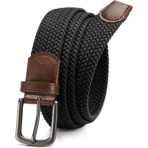 image:imageCHAOREN Mens Belt  Braided Stretch Golf Belt for Men 1 38 Gift for Golf Pants Casual Shorts JeansBrown  Black