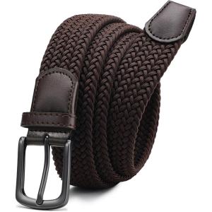 image:imageCHAOREN Mens Belt  Braided Stretch Golf Belt for Men 1 38 Gift for Golf Pants Casual Shorts JeansGun  Brown