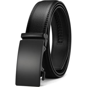 image:imageCHAOREN Mens Belt  Mens Ratchet Belt Leather 1 38 for Dress Pant  Micro Adjustable Belt Fit EverywhereBlack