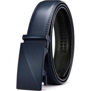 image:imageCHAOREN Mens Belt  Mens Ratchet Belt Leather 1 38 for Dress Pant  Micro Adjustable Belt Fit EverywhereBlue