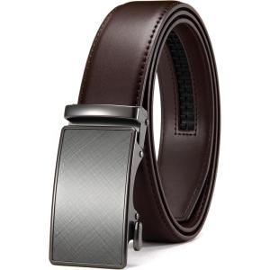 image:imageCHAOREN Mens Belt  Mens Ratchet Belt Leather 1 38 for Dress Pant  Micro Adjustable Belt Fit EverywhereDark Brown
