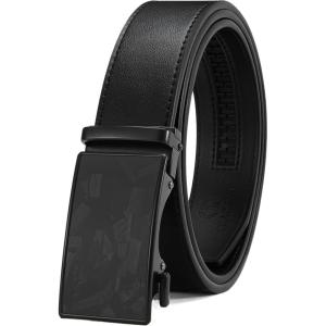 image:imageCHAOREN Mens Belt  Mens Ratchet Belt Leather 1 38 for Dress Pant  Micro Adjustable Belt Fit EverywhereForged Texture Black