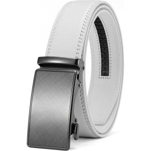 image:imageCHAOREN Mens Belt  Mens Ratchet Belt Leather 1 38 for Dress Pant  Micro Adjustable Belt Fit EverywhereWhite