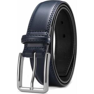 image:imageCHAOREN Mens Belt Leather  1 38 Dress Belts for Men  Considerate Gift for Work Business Casual JeansBlue