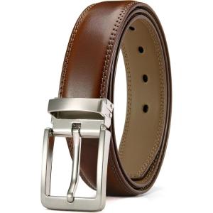 image:imageCHAOREN Mens Belt Leather  1 38 Dress Belts for Men  Considerate Gift for Work Business Casual JeansBrown 32mm