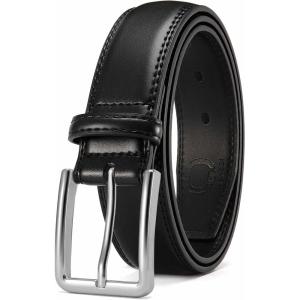 image:imageCHAOREN Mens Belt Leather  1 38 Dress Belts for Men  Considerate Gift for Work Business Casual JeansClassic Black