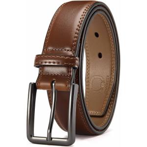 image:imageCHAOREN Mens Belt Leather  1 38 Dress Belts for Men  Considerate Gift for Work Business Casual JeansCognac