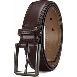 image:imageCHAOREN Mens Belt Leather  1 38 Dress Belts for Men  Considerate Gift for Work Business Casual JeansDark Brown