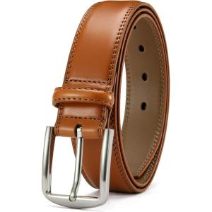 image:imageCHAOREN Mens Belt Leather  1 38 Dress Belts for Men  Considerate Gift for Work Business Casual JeansSilver  Tan