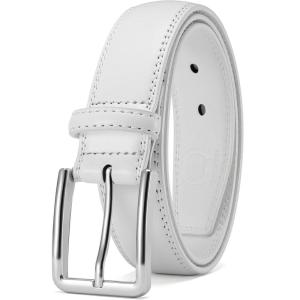 image:imageCHAOREN Mens Belt Leather  1 38 Dress Belts for Men  Considerate Gift for Work Business Casual JeansWhite