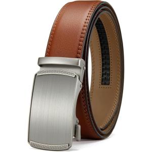 image:imageCHAOREN Mens Belt Leather Ratchet Belt  Customizable Fit Effortless Style 35mmImperial Brushed  Tan