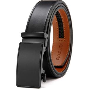 image:imageCHAOREN Mens Belt Leather Ratchet Belt  Customizable Fit Effortless Style 35mmNight  Black