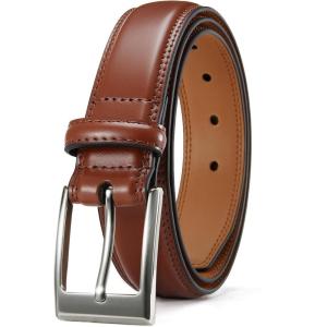 image:imageCHAOREN Mens Belts Leather Gift for Men  Ideal Match for Mens Dress ShoesBasic Brown