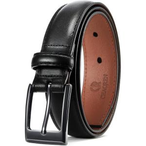image:imageCHAOREN Mens Belts Leather Gift for Men  Ideal Match for Mens Dress ShoesBlack