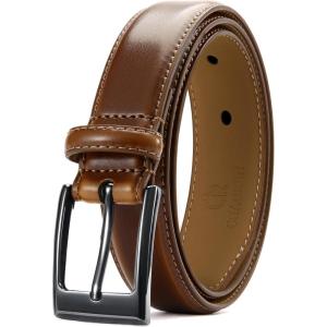 image:imageCHAOREN Mens Belts Leather Gift for Men  Ideal Match for Mens Dress ShoesCognac