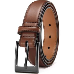 image:imageCHAOREN Mens Belts Leather Gift for Men  Ideal Match for Mens Dress ShoesDark Brown