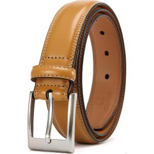 image:imageCHAOREN Mens Belts Leather Gift for Men  Ideal Match for Mens Dress ShoesLight Tan