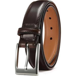 image:imageCHAOREN Mens Belts Leather Gift for Men  Ideal Match for Mens Dress ShoesMahogany
