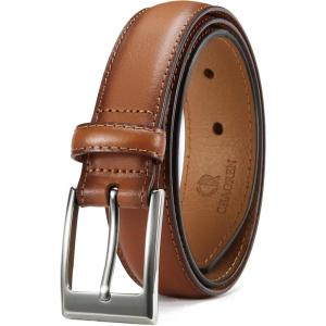 image:imageCHAOREN Mens Belts Leather Gift for Men  Ideal Match for Mens Dress ShoesTan