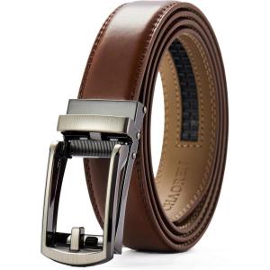 image:imageCHAOREN Mens Dress Belt  Ratchet Belt Leather 1 14 Comfort Click  Perfect Companion to Mens Dress ShoesCognac