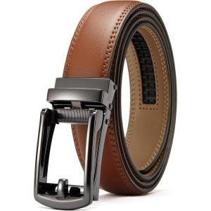 image:imageCHAOREN Mens Dress Belt  Ratchet Belt Leather 1 14 Comfort Click  Perfect Companion to Mens Dress ShoesTan