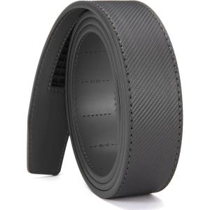 image:imageCHAOREN Ratchet Belt Replacement Strap 1 38 Leather Belt Strap for 40MM Slide Click BuckleGrey