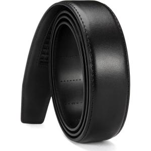 image:imageCHAOREN Ratchet Belt Replacement Strap 1 38 Leather Belt Strap for 40MM Slide Click BuckleGun Black