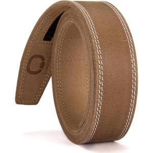 image:imageCHAOREN Ratchet Belt Replacement Strap 1 38 Leather Belt Strap for 40MM Slide Click BuckleTop Full Grain Brown