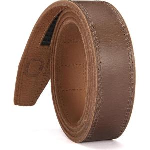 image:imageCHAOREN Ratchet Belt Replacement Strap 1 38 Leather Belt Strap for 40MM Slide Click BuckleTop Full Grain Dark Brown