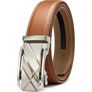 image:imageCHAOREN Ratchet Belts  Leather Belt Men for Jeans Casual Dress 1 38  Micro Adjustable Belt Fit Everywhere