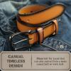 image:imageCHAOREN Full Grain Leather Belt for Men Work Belts for Men Heavy Duty Daily Wear for Jeans PantsCamel