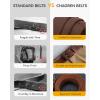 image:imageCHAOREN Full Grain Leather Belt for Men Work Belts for Men Heavy Duty Daily Wear for Jeans PantsCasual Brown Stitched