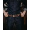 image:imageCHAOREN Full Grain Leather Belt for Men Work Belts for Men Heavy Duty Daily Wear for Jeans PantsClassic Brown