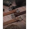 image:imageCHAOREN Full Grain Leather Belt for Men Work Belts for Men Heavy Duty Daily Wear for Jeans PantsDark Brown