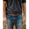 image:imageCHAOREN Full Grain Leather Belt for Men Work Belts for Men Heavy Duty Daily Wear for Jeans PantsDark Brown