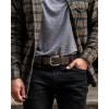 image:imageCHAOREN Full Grain Leather Belt for Men Work Belts for Men Heavy Duty Daily Wear for Jeans PantsVersatile Brown Stitched