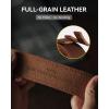 image:imageCHAOREN Full Grain Leather Belt for Men Work Belts for Men Heavy Duty Daily Wear for Jeans PantsVersatile Dark Brown Stitched