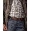 image:imageCHAOREN Full Grain Leather Belt for Men Work Belts for Men Heavy Duty Daily Wear for Jeans PantsVersatile Dark Brown Stitched