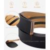 image:imageCHAOREN Italian Ratchet Belt Genuine Leather for Jeans Comfort Casual Belt  No Magnet or Spring Adjustable Trim to Fit