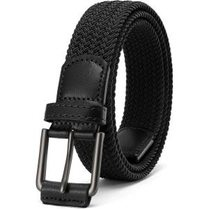 image:imageCHAOREN Elastic Boys Belt  125 Boys Braided Belt for Kids  Youth Stretchy Design for Golf And BaseballBlack