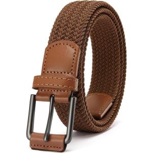 image:imageCHAOREN Elastic Boys Belt  125 Boys Braided Belt for Kids  Youth Stretchy Design for Golf And BaseballBrown