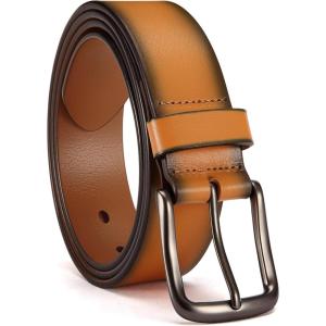 image:imageCHAOREN Full Grain Leather Belt for Men Work Belts for Men Heavy Duty Daily Wear for Jeans PantsCamel