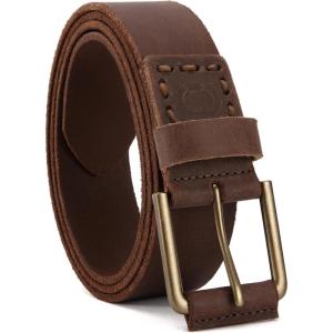 image:imageCHAOREN Full Grain Leather Belt for Men Work Belts for Men Heavy Duty Daily Wear for Jeans PantsCasual Brown