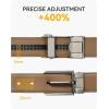 image:imageCHAOREN Leather Ratchet Belt for men 1 38 for Dress Pants  Micro Adjustable Belt Fit EverywhereBasic Black