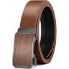 image:imageCHAOREN Leather Ratchet Belt for men 1 38 for Dress Pants  Micro Adjustable Belt Fit EverywhereBrown3
